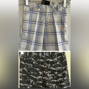 2 PAIRS of BRAND NEW w/tags! Boys PUMA Size 10-12 cute Puma dress / golf shorts!